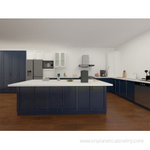 Blue and White High Gloss Lacquer Kitchen Cabinet